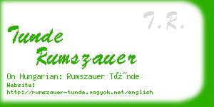 tunde rumszauer business card